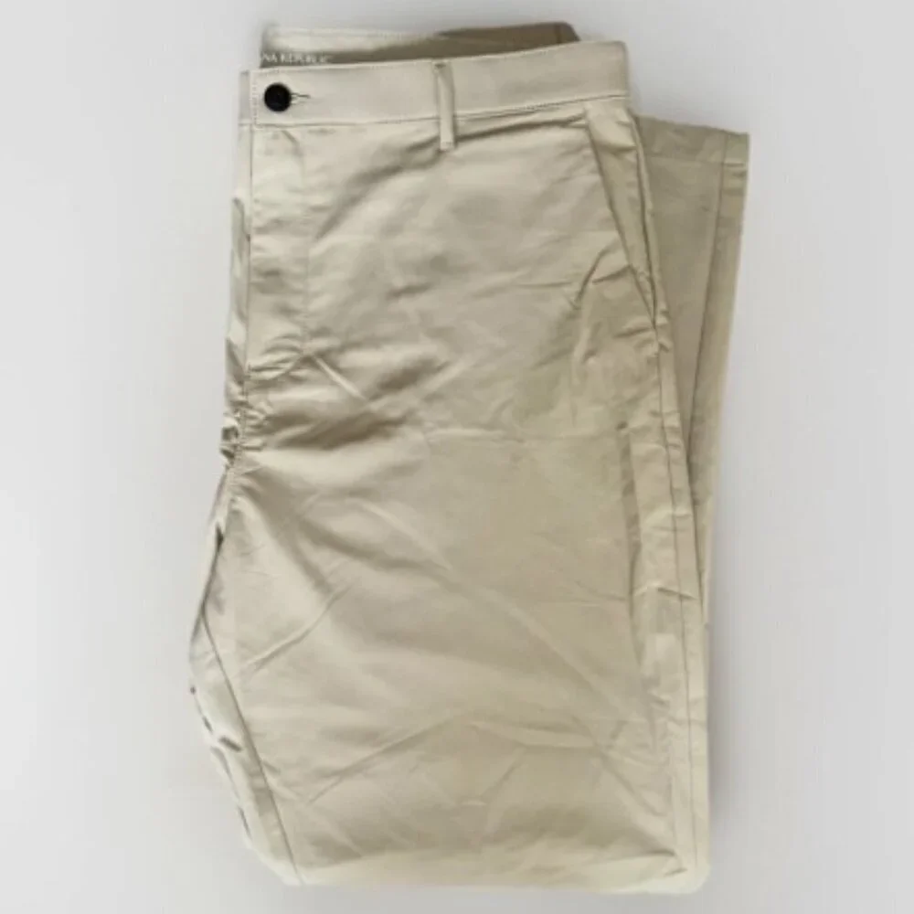 Banana Republic Mens Athletic Slim Fit Performance Pant Khaki Chino Size 40x30
